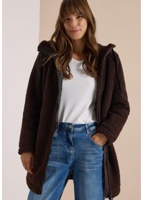 Kurzmantel Cecil, Damen, Gr. XL (44), braun (chocolate sauce braun), Pl&uuml;sch, Obermaterial: 100% Polyester. Futter: 100% Polyester. Wattierung: 100% Polyester, bequem Po-bedeckend, M&auml;ntel Kurzmantel, Kuschlig, leicht w&auml;rmend