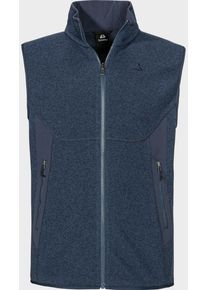 Sch&ouml;ffel Fleeceweste SCH&Ouml;FFEL "CIRC Fleece Vt Style Yew MEN", Herren, Gr. 56, 8820, blau, Oberstoff: 100% Polyester. Oberstoff Besatz: 100% Polyester, ohne Ausschnitt, Westen Fleeceweste