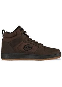 Sneaker Lotto, Herren, Gr. 45, braun (schwarz braun, schwarz), Synthetik, Textil, mehrfarbig, Schuhe Sneaker, - mit w&auml;rmendem Teddy-Futter