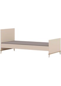 Kinderbett YUNY BY PAIDI "HAZEL in Beige, modernes Jugendbett", cashmere, beige, B:96cm H:91cm L:207cm, Betten, Kinderbett, Massivholz-F&uuml;&szlig;e, zeitloses & langlebiges Einzelbett