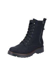 Winterboots Rieker, Damen, Gr. 36, schwarz, Nubuklederimitat, unifarben, Basic, Schuhe Winterboots, Schn&uuml;rboots, Schn&uuml;rstiefelette, Winterstiefelette mit Warmfutter