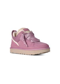UGG Australia Sneaker UGG "W LOWMEL", Damen, Gr. 11 (42), rosa (dusty orchidee), Lederimitat, Textil, Veloursleder, Schuhe Sneaker, Schn&uuml;rboots, l&auml;ssiger Winter Sneaker mit auff&auml;lligen Schn&uuml;rsenkeln