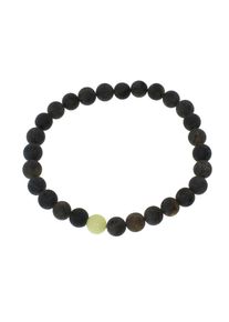 Armband OSTSEE-SCHMUCK "OSTSEE-SCHMUCK Armband Kugel 7 mm Armband Kugel 7 mm", schwarz (wei&szlig;, neutral), Armb&auml;nder, Damen, 19cm, Bernstein, Armband