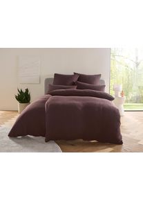 Bettw&auml;sche "Hevin", braun (dunkelbraun), B/L: 155cm x 220cm, 1 Stk., 1 Stk., Musselin, B/L: 80cm x 80cm, 2, Musselin, Obermaterial: 100% Baumwolle, LeGer Home by Lena Gercke, Bettw&auml;sche, Bettw&auml;sche, Bettw&auml;sche ab Gr. 135x200 cm, samtweiches Musselin, 100% Baumwolle