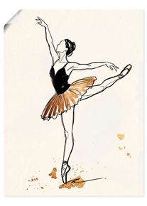 Wandbild OTTO HOME "Ballet II", gold (farbe bild(er): schwarz), B:60cm H:80cm T:0,1cm, Papier, Bilder, Wandbild, als Poster oder Leinwandbild in versch. Gr&ouml;&szlig;en
