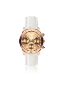 Quarzuhr MARC LAUDER "MA5-S100R", rosa (wei&szlig;), Armbanduhren, Damen, Quarzuhr