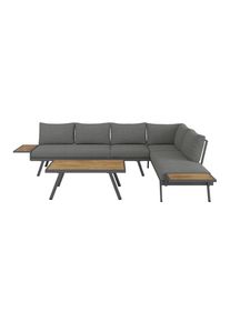 Ambia Garden Gartenset, Anthrazit, Grau, Textil, 5-teilig, Akazie, Hartholz, F&uuml;llung: Kaltschaum,Komfortschaum, Gartenm&ouml;bel, Gartengarnituren, Gartenm&ouml;bel-Sets