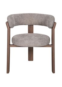 Livetastic Armlehnstuhl, Hellbraun, Walnussfarben, Metall, Textil, Flachrohr, 62x74x56.5 cm, Esszimmer, St&uuml;hle, Polsterst&uuml;hle