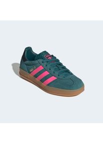Sneaker adidas originals "GAZELLE INDOOR", Damen, Gr. 37, blau (rich gr&uuml;n, lucid pink, gold metallic), Leder, Synthetik, Schuhe Sneaker, f&uuml;r Kinder & Jugendliche