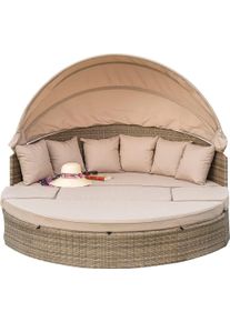 Sonneninsel Merxx "Riva", grau (natur, grau, beige), B:180cm H:88cm T:183cm, Obermaterial: 100% Polyester. F&uuml;llung: 100% Polyurethan, Sofas, Sonneninsel