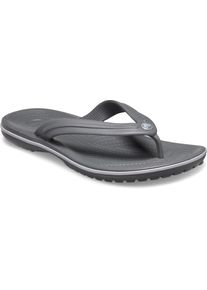 Zehentrenner Crocs "Crocband Flip", Damen, Gr. 48, slate grau, smoke, Croslite&trade;, Schuhe Zehentrenner, Sommerschuh, Schlappen, Poolslides, Dianette, zum Baden