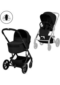Kombi-Kinderwagen Cybex "Cybex Gold, Balios", Baby, moon schwarz, Kinderwagen Kombi-Kinderwagen, inkl. faltbarer Babywanne
