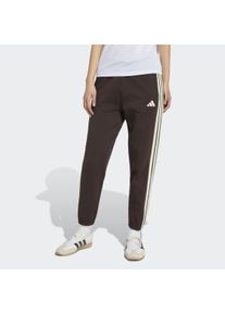 Sporthose adidas Sportswear "STADIUM 3-STREIFEN REGULAR", Damen, Gr. L, N-Gr, aurora coffee, normal, gr., Obermaterial: 75% Baumwolle, 25% Polyester, Hosen Sporthose, f&uuml;r Erwachsene, mit Kordelverschluss, normal-weite Passform