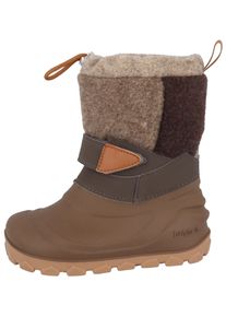 Barfu&szlig;schuh Lurchi "Jan 1 Barefoot", Jungen, Gr. 34, braun (braun, taupe), Lederimitat, Synthetik, Textil, Schuhe Barfu&szlig;schuh, Winterboots, mit Kontrastbesatz, Gr&ouml;&szlig;enschablone zum Download