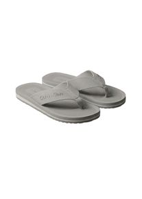 Zehentrenner Calvin Klein "CITY THONG SLIDE", Herren, Gr. 41, hellgrau, Textil, unifarben, Basic, Schuhe Zehentrenner, Strandschuh, Pool Slides, Badeschuh, Flat mit Logo