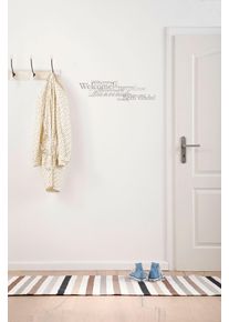 Wandtattoo Komar "Welcome - Gr&ouml;&szlig;e 50 x 70 cm", grau, Blumen Disney Wald, Folie, Wandtattoos, Wandtattoo, selbstklebend, Wandsticker