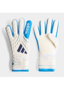 Torwarthandschuhe adidas Performance "COPA LEAGUE KIDS", Gr. 7, wei&szlig; (zero metallic, lucid ray blau, dunkelblau), Obermaterial: 100% Polyester. Futter R&uuml;ckenteil: 100% Baumwolle. Innenfutter: 100% Baumwolle. R&uuml;ckenteil: 100% Gummi, Handschuhe Torwarthandschuhe