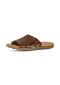 Pantolette Gabor, Damen, Gr. 44, braun (nussbraun), Kalbsleder, Schuhe Pantolette, Sommerschuh, Schlupfschuh mit komfortabler Style