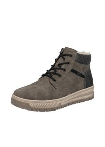 Winterboots Rieker, Herren, Gr. 46, grau (taupe), Lederimitat, Textil, Schuhe Winterboots, Casual-Stiefelette, Schn&uuml;rboots mit RiekerTEX-Membran