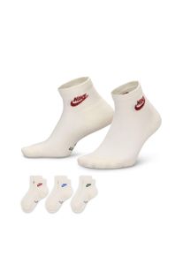 Sportsocken Nike "U NK ED ELVD ANK 3P FUTRA -144", Damen, Gr. XL (46/50), multi, color, Obermaterial: 69% Baumwolle, 29% Polyester, 2% Elasthan, Socken Sportsocken, f&uuml;r Erwachsene, Everyday Essential Socken, leichte, vielseitige Socken