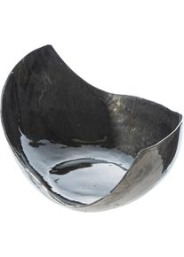 Schale Gilde "Schale Soril", silber (anthrazitfarben), B:64,5cm H:12cm T:22cm, Aluminium, Sch&uuml;sseln, Schale, Dekoschale, Strukturoptik, Tischdeko, modern, Designobjekt, stilvoll