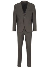 Anzug 3-teilig SteffenKlein "SteffenKlein Anzug", Herren, Gr. 54, N-Gr, braun (taupe), Obermaterial: 65% Polyester PES. 35% Viskose CV. Futter: 100% Polyester PES. 100% Polyester PES., uni, slim fit, Anz&uuml;ge Anzug 3-teilig