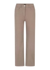 Stretch-Jeans GOLDNER "Kurzgr&ouml;&szlig;e Klassische Denimhose, dezente Waschung", Damen, Gr. 27, K-Gr, beige (taupe), Obermaterial: 83% Baumwolle CO. 15% Polyester PES. 2% Elasthan EL., Jeans Stretch-Jeans, keine/nicht Relevant