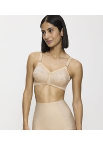 B&uuml;gelloser BH Triumph "Doreen X", Damen, Gr. 100, Cup C, beige (natur), Microtouch, Obermaterial: 84% Polyamid, 10% Elasthan (LYCRA), 6% Baumwolle, unifarben, BHs B&uuml;gelloser BH, mit Spitzendetails, breitere verstellbare Tr&auml;ger, Topseller