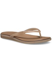 Zehentrenner Crocs "Miami Jelly Round Toe Flip", Damen, Gr. 39, beige (milk chocolate), Croslite&trade;, Schuhe Zehentrenner, Sommerschuh, Urlaubsschuh, Strandschuh mit Zehensteg