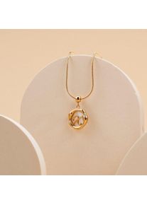 Holzkern Letter Charm A-Z Damskie Nacre i Gold