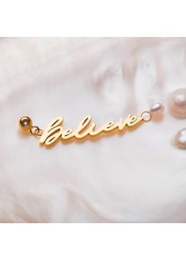 Holzkern Believe-Charm Damer Perle en Guld