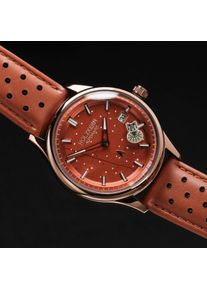 Holzkern; Orologio di legno Ncc-1701-D (Diaspro/Rosso), Unisex, Legno naturale
