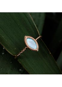 Holzkern Visual Ring Mother-of-pearl and Rose Gold