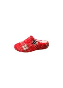 Pantoffel VERBENAS "York Gales", Damen, Gr. 40, rot (rot kombiniert), Textil, kariert, Schuhe Pantoffel, Hausschuh, Homeslipper, Wohlf&uuml;hlschuh in karierter Optik