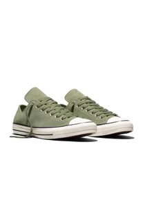 Sneaker Converse "CHUCK TAYLOR ALL STAR SUEDE", Damen, Gr. 46, gr&uuml;n (olive android, egret, schwarz), Leder, Schuhe Sneaker, aus Wildleder, zweifarbige Laces