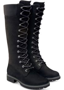 Schn&uuml;rstiefel Timberland "Women's Premium 14in WP B", Damen, Gr. 37, schwarz (schwarz, nubuck), Leder, Schuhe Schn&uuml;rstiefel, Winterschuhe, Winterstiefel, Winterboots, Schn&uuml;rboots, wasserdicht