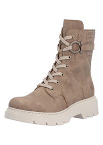 Stiefel Rieker "Stiefelette", Damen, Gr. 40, beige, Obermaterial: 50% Rindsleder Leather cow. 50% Lammleder LEL., Schuhe Stiefel
