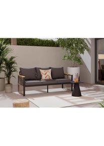 Ambia Garden Loungesofa, Anthrazit, Holz, Metall, Akazie, massiv, 190x75.5x73 cm, Gartenm&ouml;bel, Loungem&ouml;bel, Lounge-Serien