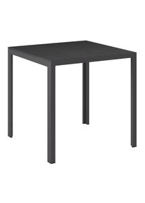 Ambia Garden Gartentisch, Schwarz, Metall, Kunststoff, quadratisch, Flachrohr, 76.5x74x76.5 cm, Gartenm&ouml;bel, Gartentische, Gartentische