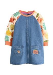 next Robe Filles cr&egrave;me / bleu denim / vert / orange taille 110