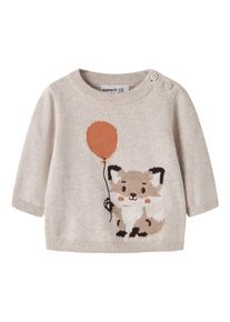name it Pullover 'NBMNANO' kit / greige / m&oslash;rkeorange / sort St&oslash;rrelse 68