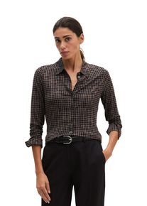 Marc O'Polo Hemdbluse MARC O'POLO, Damen, Gr. XS, braun (medium grau), Jersey, Obermaterial: 95% Viskose, 5% Elasthan, gepunktet, regular fit h&uuml;ftbedeckend, 1-Knopf-Manschette, Blusen Hemdbluse, aus Viskosemix, Kentkragen