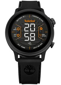 Smartwatch Timberland "TRAIL FORCE", schwarz (schwarz, schwarz), Smartwatches, Herren, Smartwatch, Armbanduhr, Herrenuhr, Silikonarmband, Bluetooth, Trinkerinnerung