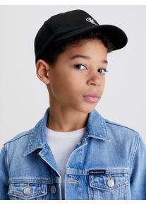 Baseball Cap Calvin Klein Jeans, Jungen, Gr. L/XL, schwarz (ck schwarz), Baumwolle, unifarben, Caps Baseball Cap, mit Logostickerei