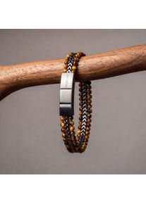 Holzkern Offroad armband Herrar silver och lapis lazuli