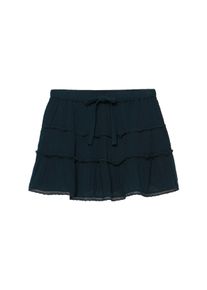 Sommerrock Superdry "CHEESECLOTH TIERED MINI SKIRT", Damen, Gr. M, blau (eclipse navy), Web, Obermaterial: 100% Baumwolle, unifarben, regular fit kurz, R&ouml;cke Sommerrock, aus Baumwolle, Regular Fit, mit Gummizug, unifarbene Optik
