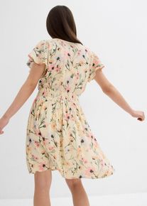 bonprix Rochie mini din viscoză vaporoasă, bej, 146