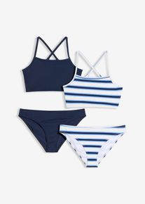 bonprix Costum de baie și tankini (set/4piese), albastru, 152/158
