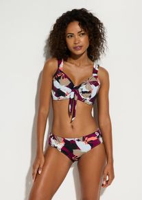 B&uuml;gel-Bikini bonprix, Damen, Gr. 48, Cup E, bunt (beere bedruckt), Obermaterial: 80% Polyamid, 20% Elasthan. Futter: 100% Polyester. Netzfutter: 85% Polyamid, 15% Elasthan, Bikini-Sets B&uuml;gel-Bikini, mit gepolsterten Tr&auml;gern, Minimizer-B&uuml;gel-Bikini, sportlicher Stil