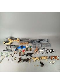 Schleich Tiere Bundle Wildtiere 16 Teile Figuren & Hubschrauber, ab 3 4 5 Jahre